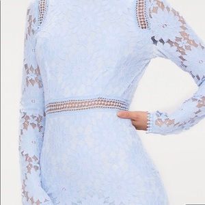 Body con dusty blue knee length dress